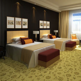나무로 되는 2개의 침대를 가진 호텔 작풍 객실 가구 침실 세트